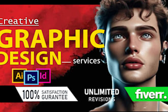 do any graphic design work using adobe photoshop, adobe illustrator or indesign