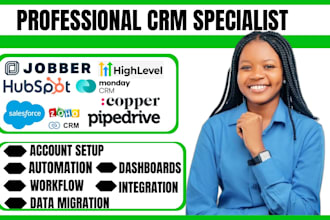 setup jobber crm hubspot salesforce gohighlevel pipedrive monday crm zoho crm