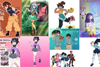 design pokemon oc, trading card, tcg art, and full body character illustration