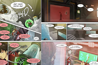 draw comic book page graphic novel anime manga comic panel comic book artist