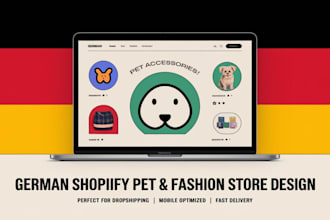 design german shopify pet store, pet dropshipping website, german fashion store
