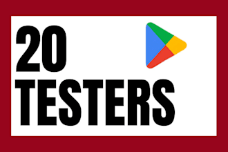 provide 12 testers 20 testers google play store app