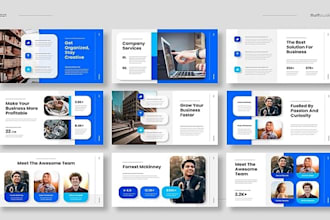 design business pitch deck presentation, investor powerpoint, slides design