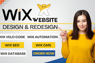 wix website design landing page wix template wix automation wix velo code velo