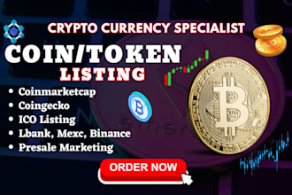 do token listing, coin listing, ico listing on coinmarketcap, coingecko, lbank