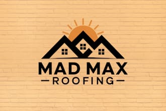 do gorgeous elegant playful roofing contractor logo design