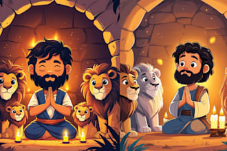 write christian children book and do christian children bible story illustration