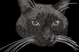 do embroidery digitizing logo and image in dst, pes and more