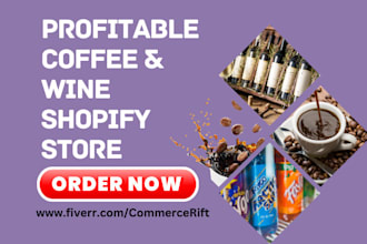 do coffee shopify store coffee dropshpping grocery beverage wine coffee website