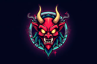 do modern oni mask face logo with express delivery