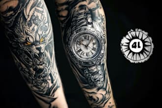 create custom tattoo designs in any style full sleeves back chest and more