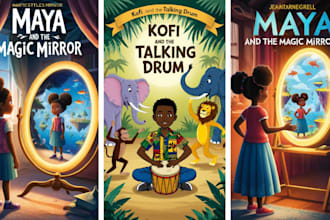 illustrate african american children picture book illustration, picture book