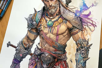 draw your dnd character art and illustration