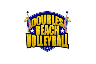 design doubles beach volleyball logo