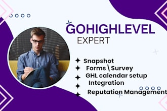 gohighlevel form survey ghl snapshot integration calendar reputation management