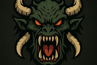 design characters monster monsters creature fantasy horror monster logo mascot