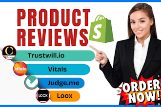 setup shopify product reviews judge me loox trustwill junip vitals air reputon