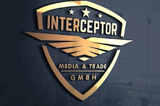 design media and trade interceptor firmen logo