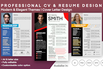 make professional cv, resume and portfolio design