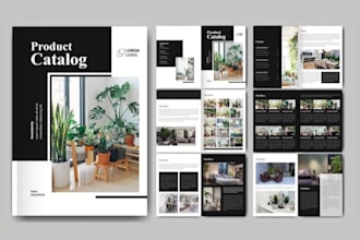 design luxury inside home flower vase business product catalog booklet for sales