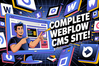 design a complete webflow cms website for you