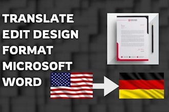 translate format design book document articles resume english to german amazon