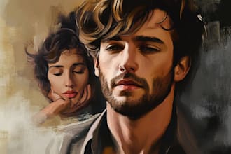 draw or paint artistic portrait of you