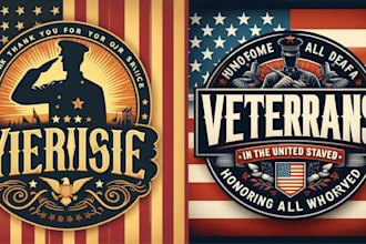 do custom t shirt military veteran logo design