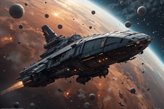 make a sci fi spaceship design