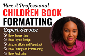 format your children book or workbook for amazon KDP print and ebook