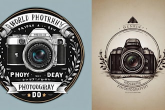 do creative photography vintage camera shop logo