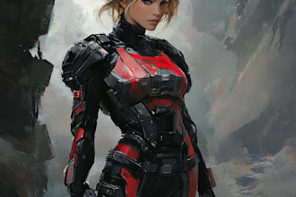 making a sci fi character illustration or sci fi character