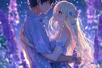 draw a anime couple character art anime