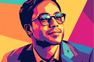 draw a pretty wpap or abstract pop art portrait of you