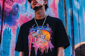 create a streetwear t shirt and merch design for your band