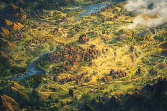 create detailed fantasy world, regional and city maps