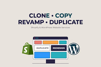 copy, clone, duplicate, redesign, revamp wordpress german website, shopify store