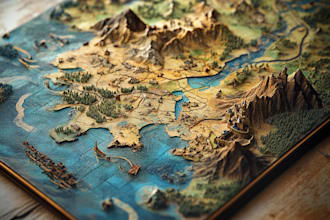 create artistic fantasy map