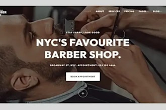 build responsive barber website in react js