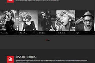 create your music,band,club,party website