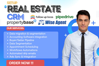 setup real estate CRM agile follow up boss propertybase close wise agent ixact