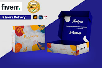 do custom box design, mailer box design and 3d mockup