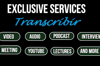 transcribe video, audio music interview transcription in 24 hour