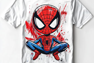 do amazing cartoon t shirt design for you