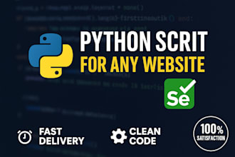 create a custom python web scraping or automation script