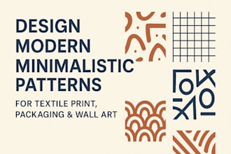 design modern patterns for textile prints, packaging and wall art