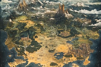 create artistic fantasy map