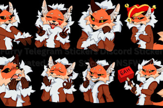 draw furry telegram stickers nsfw stickers discord animated stickers GIF