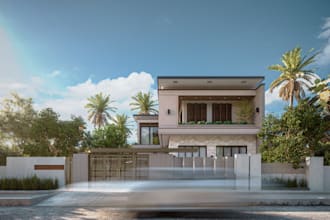 create attractive visuals for exterior sustainable building