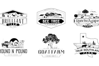 design a farm ranch outdoor logo vintage for your business